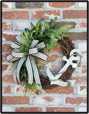 Nautical Décor, Beach Wreath for Front Door