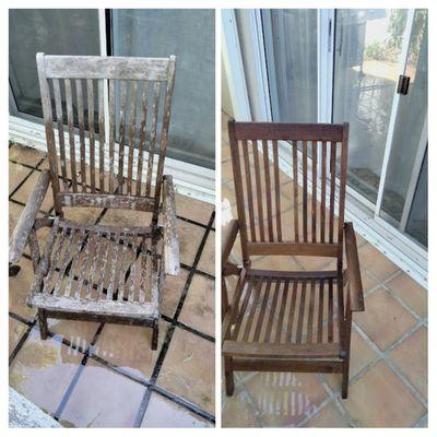 Outdoor furniture cleaning