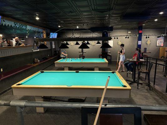 Pool hall view