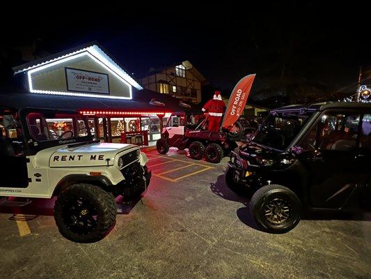 Off-Road Gatlinburg's Storefront in Downtown Gatlinburg at night