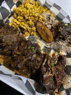 Oxtail Dinner with corn