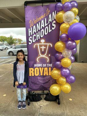 Parent-Student orientation day 2023. This is our first year at Hanalani, what a great first impression!