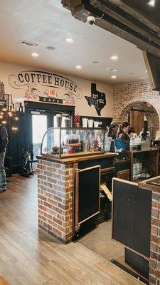 View of the entrance from bar top table.