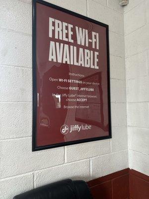 Free wi-fi while you wait!