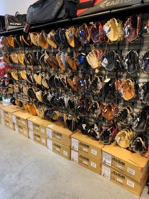 100's of Baseball and Softball Gloves