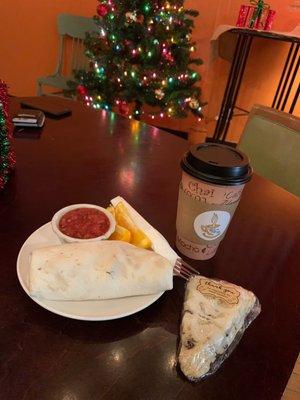 Breakfast Burrito with Scone