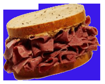 Just like New York's Katz Deli but better. We use Henty J's smoked and seasoned lean Pastrami piled high on Rye with spicy brown mustard.