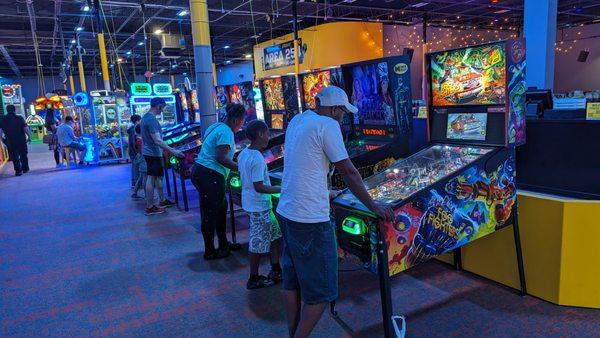 There are monthly pinball tournaments at AREA 254.  Everyone is welcomed.