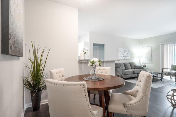 The Pointe at Neptune's interiors offer spacious dining areas.