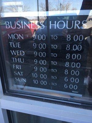 Business hours