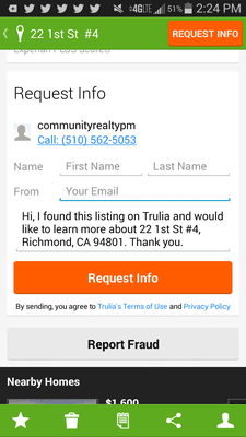 Contact info that was on the posting