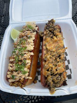 Elote Dog Chopped Cheese Dog