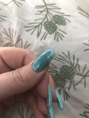 Paint so thin you can see my real nail underneath