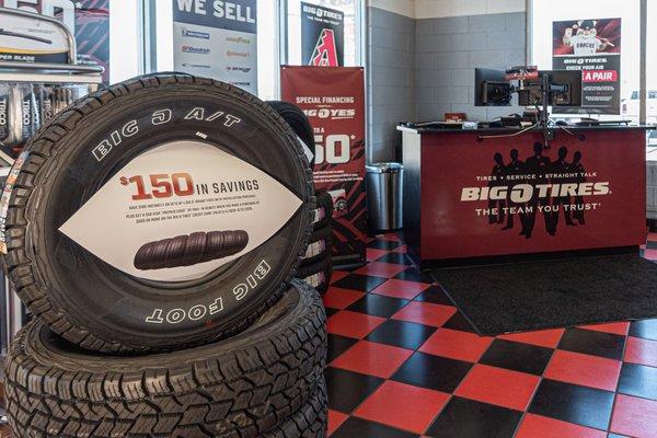 Shop with confidence. With nearly 400 locations, Big O Tires has the buying power to bring you great prices on tires!