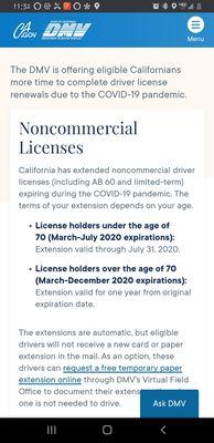 Here is ca county of riverside updates on expried license!!!