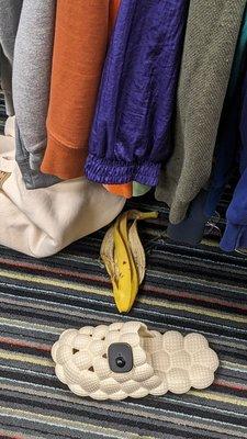 A banana peel on the floor?