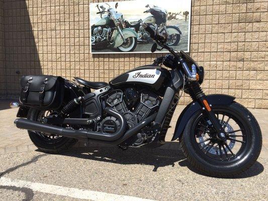 My 2016 Indian Scout Sixty sitting in front of Spartan Cycle. The BEST Indian Motorcycle dealer around!