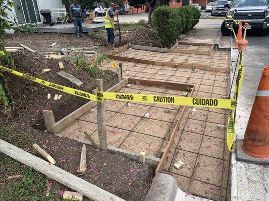 Installing a Driveway and sidewalk