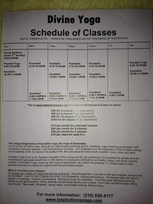 Class Schedule