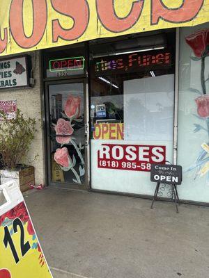 Storefront with a locked door.