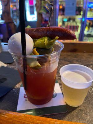 Best bloody Mary's and clam diggers!