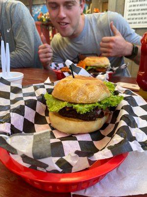 Apple wood smoked bacon burger