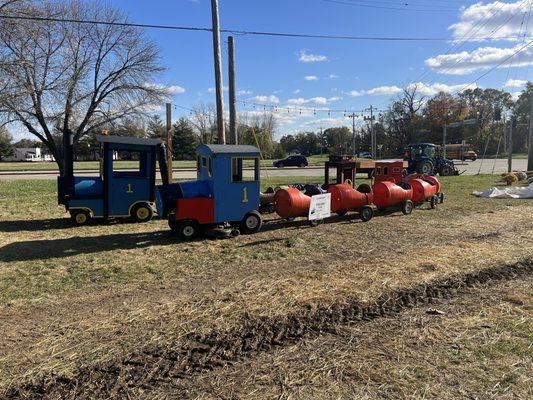 Come take a ride on Thomas and Teddy the train!  All aboard!