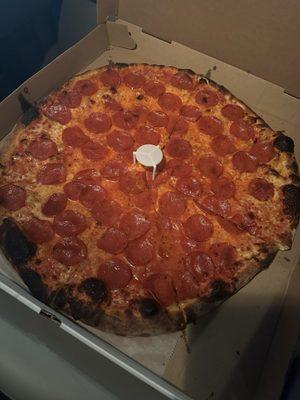 Pepperoni well done