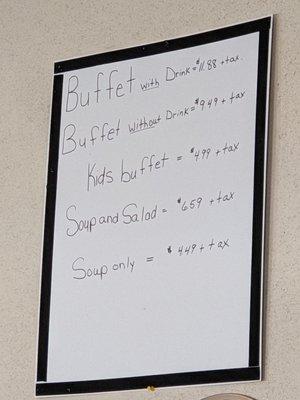 Buffet pricing