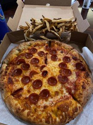 Pizza and fries