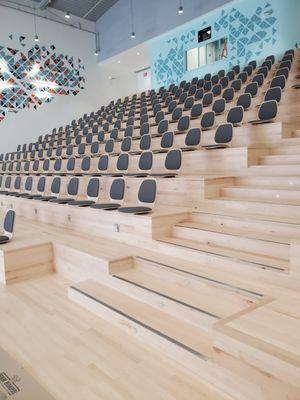 Wood bleachers and flooring, Marine Science Bldg - Newport