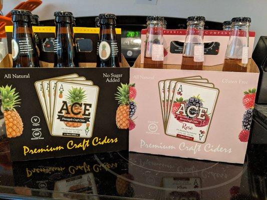 ACE Ciders gluten-free! Berry Rosé my favorite as well as the pineapple!