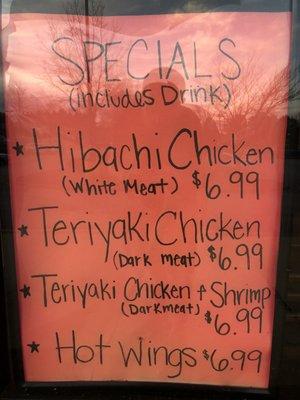 Specials that are all day