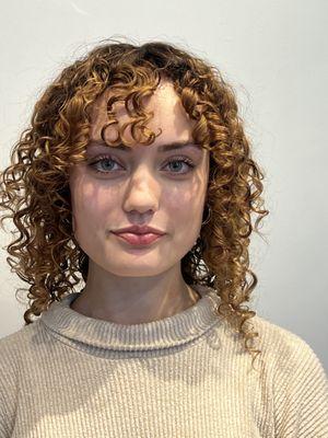 Curly cut and color