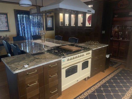 Van Gogh quartzite in our kitchen and dining room.