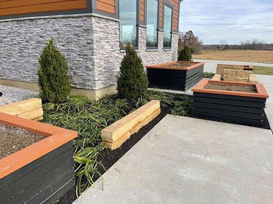 Cedar planter boxes