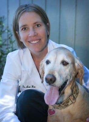 Dr. Hoe with her 11 year old Golden Bailey.