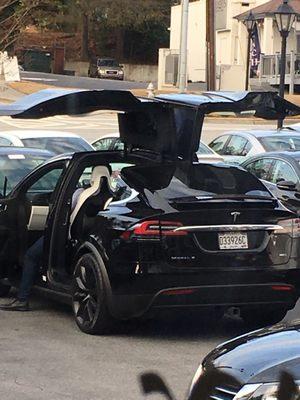 Tesla vehicle on lot