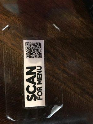 Scan for menu