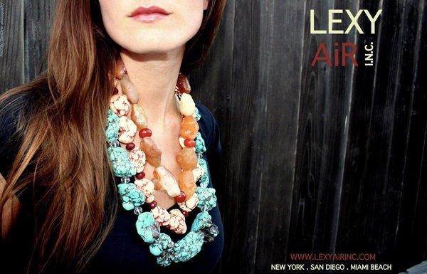 LEXYAiR I.N.C. JEWELRY one-of-a-kind natural stone necklaces available selectively at CALF Boutique