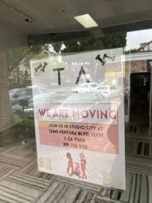 Tracy Anderson in Brentwood has closed down.  You'll have to drive to Studio City now.