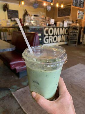 Iced Matcha Latte (with Coconut!)