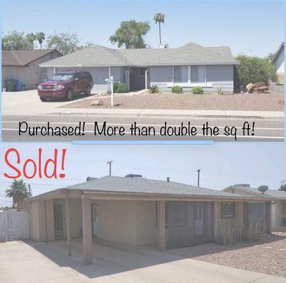 Home sold in Youngtown and home purchased in Phoenix