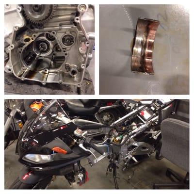 Here's one of their brand new bikes that spun a crank bearing after 2600 miles. If you're smart you won't ever buy an Aprilia!