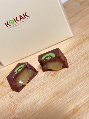 Vanilla Bean Sea Salt Caramel in Dark Chocolate Truffle