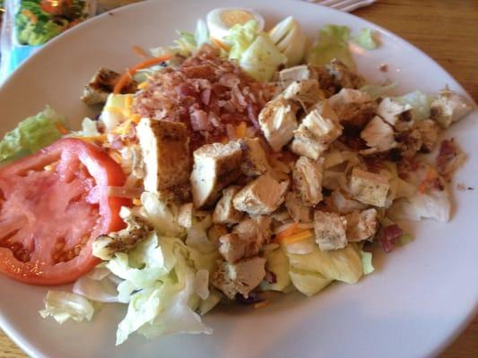 "crispy" salad. Substituted with grilled chicken instead