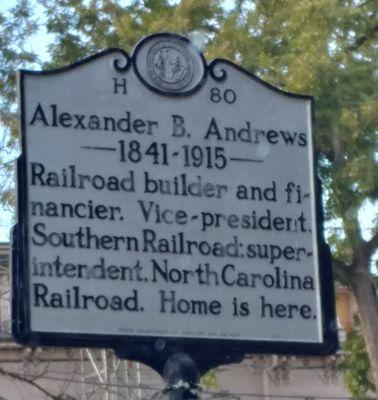 Alexander B. Andrews Historical Marker