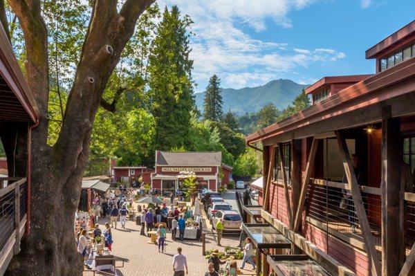 With stunning views of Mount Tam and a creek running throughout, the historic Mill Valley Lumber Yard is a place to shop, eat, enjoy & relax