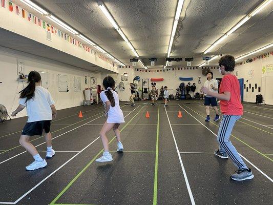 Beginner Youth Class (doing footwork) w/Coach K