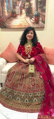 Handwork wedding lehenga